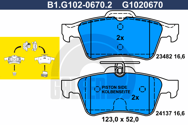 Kit de plaquettes de frein, frein à disque