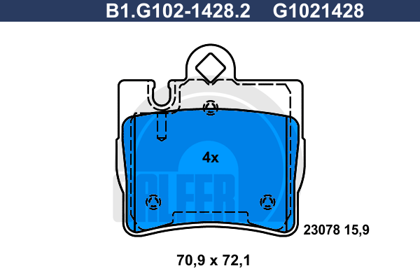 Kit de plaquettes de frein, frein à disque