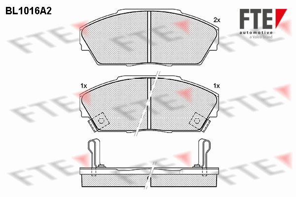 Kit de plaquettes de frein, frein à disque