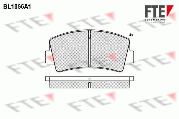 Kit de plaquettes de frein, frein à disque