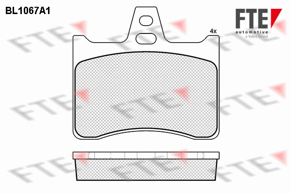 Kit de plaquettes de frein, frein à disque