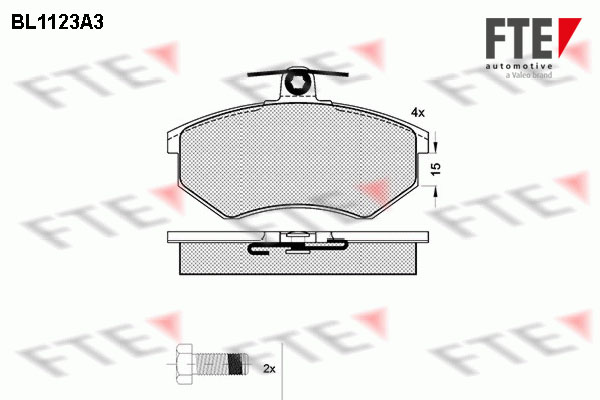 Kit de plaquettes de frein, frein à disque