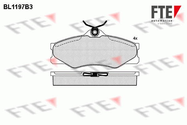 Kit de plaquettes de frein, frein à disque