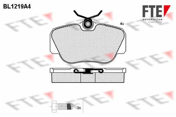 Kit de plaquettes de frein, frein à disque