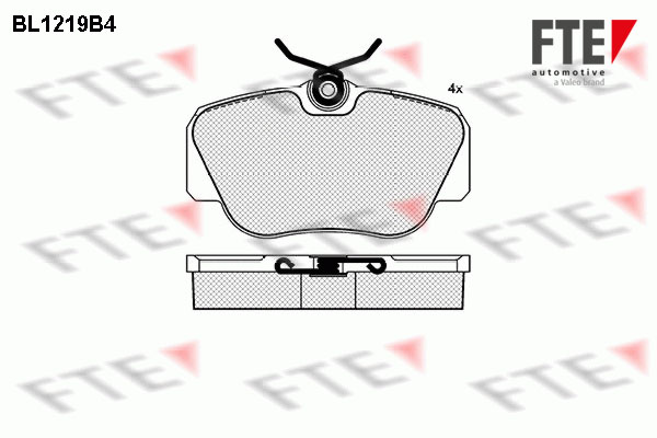 Kit de plaquettes de frein, frein à disque