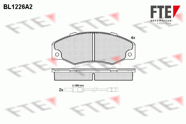 Kit de plaquettes de frein, frein à disque