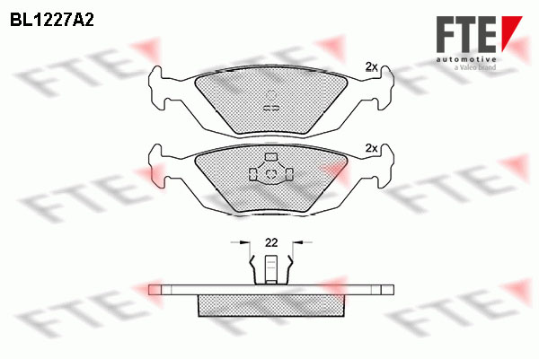 Kit de plaquettes de frein, frein à disque