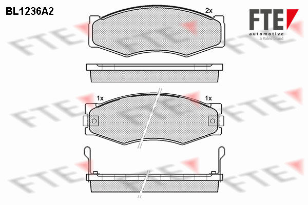 Kit de plaquettes de frein, frein à disque