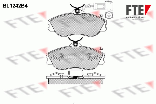 Kit de plaquettes de frein, frein à disque