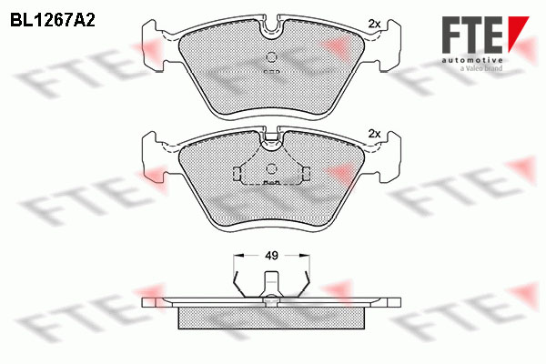 Kit de plaquettes de frein, frein à disque