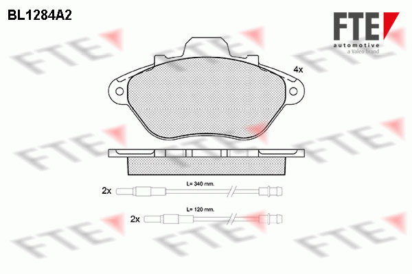 Kit de plaquettes de frein, frein à disque