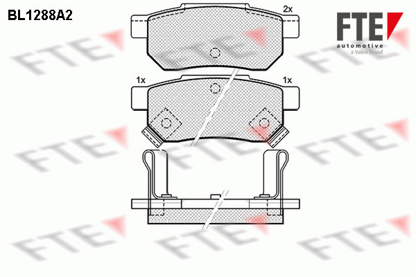 Kit de plaquettes de frein, frein à disque