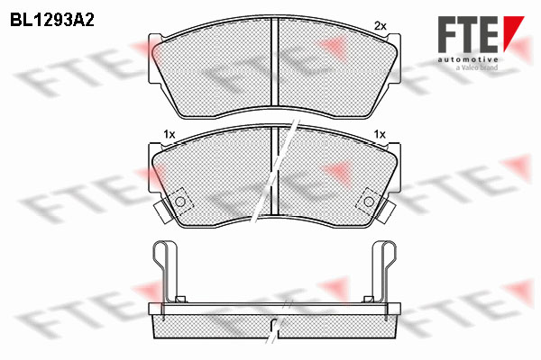 Kit de plaquettes de frein, frein à disque