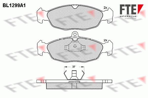 Kit de plaquettes de frein, frein à disque