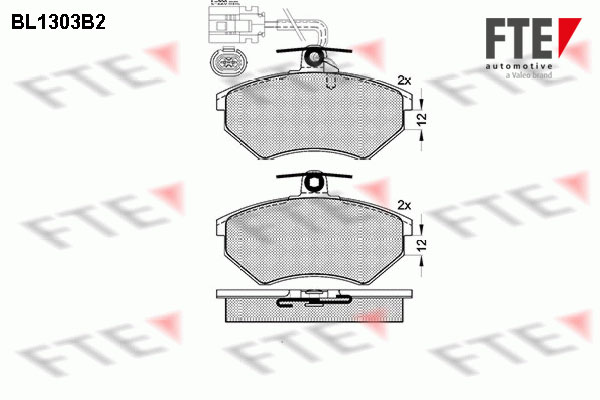 Kit de plaquettes de frein, frein à disque