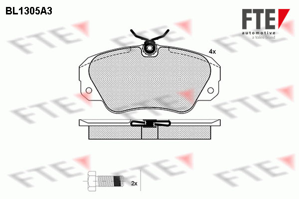 Kit de plaquettes de frein, frein à disque