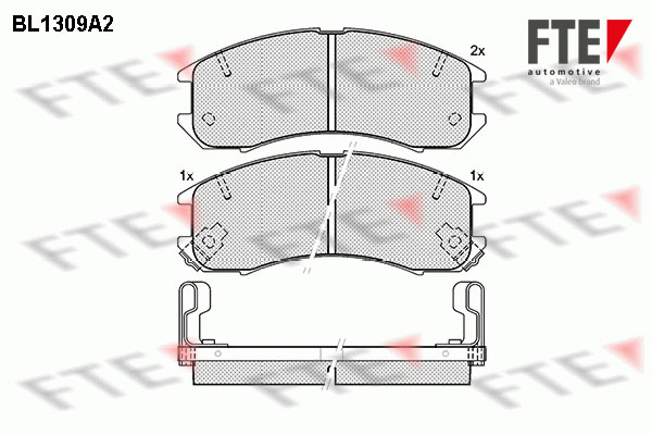 Kit de plaquettes de frein, frein à disque