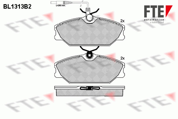 Kit de plaquettes de frein, frein à disque