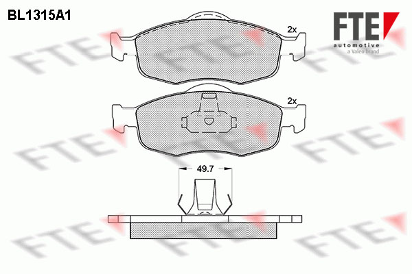 Kit de plaquettes de frein, frein à disque