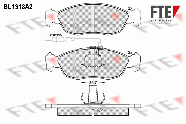 Kit de plaquettes de frein, frein à disque