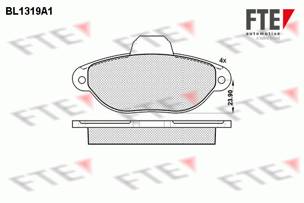 Kit de plaquettes de frein, frein à disque