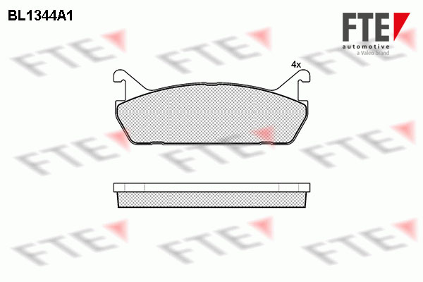 Kit de plaquettes de frein, frein à disque