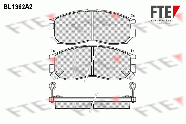 Kit de plaquettes de frein, frein à disque