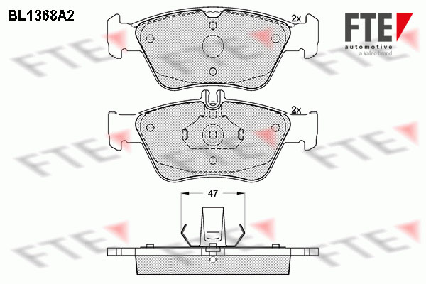 Kit de plaquettes de frein, frein à disque