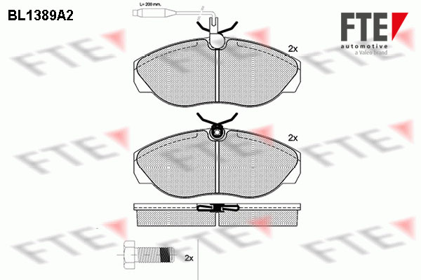 Kit de plaquettes de frein, frein à disque