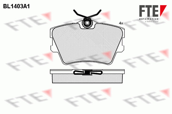 Kit de plaquettes de frein, frein à disque