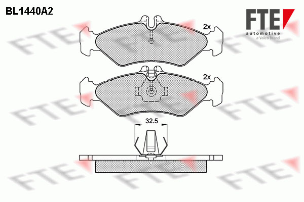 Kit de plaquettes de frein, frein à disque