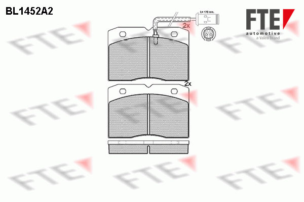 Kit de plaquettes de frein, frein à disque