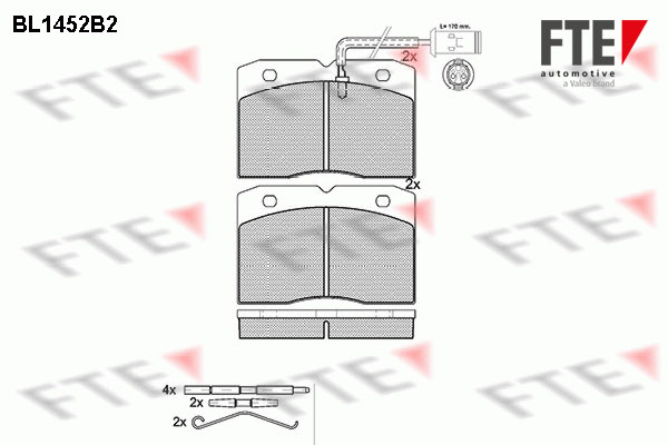 Kit de plaquettes de frein, frein à disque