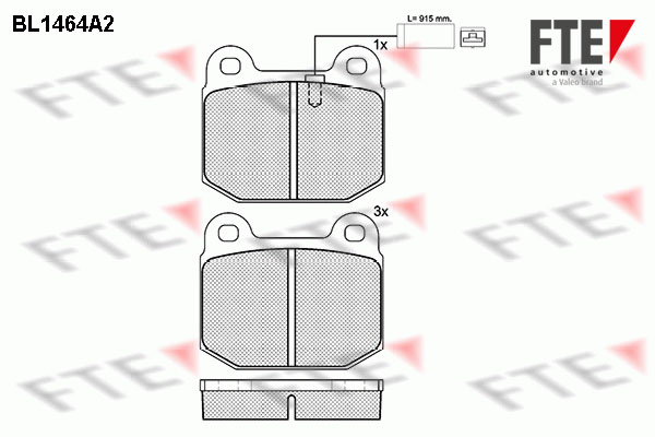 Kit de plaquettes de frein, frein à disque