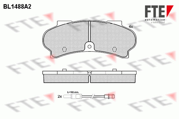 Kit de plaquettes de frein, frein à disque