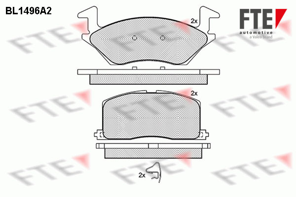 Kit de plaquettes de frein, frein à disque