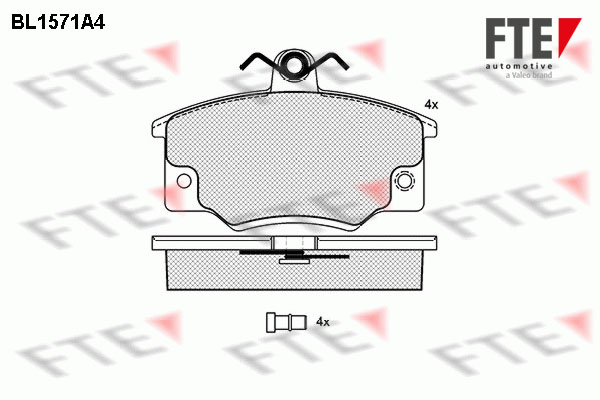 Kit de plaquettes de frein, frein à disque