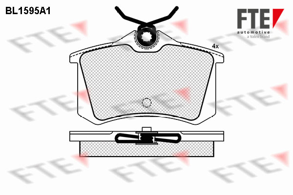 Kit de plaquettes de frein, frein à disque