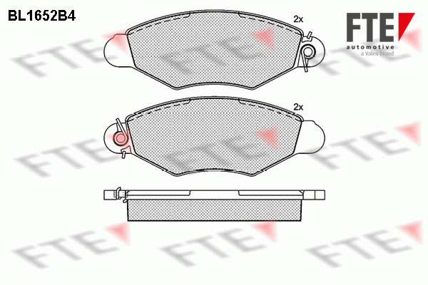 Kit de plaquettes de frein, frein à disque