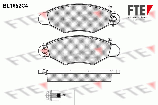 Kit de plaquettes de frein, frein à disque