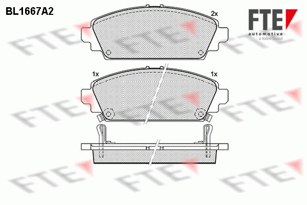 Kit de plaquettes de frein, frein à disque