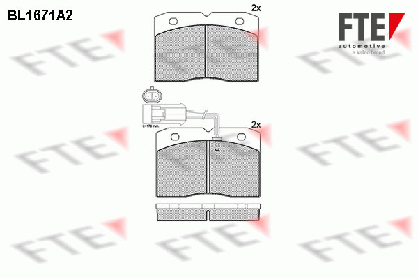 Kit de plaquettes de frein, frein à disque