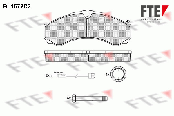 Kit de plaquettes de frein, frein à disque