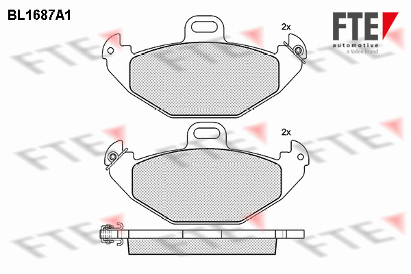 Kit de plaquettes de frein, frein à disque