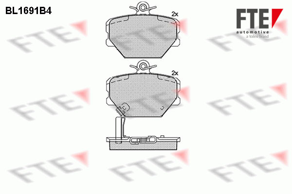 Kit de plaquettes de frein, frein à disque