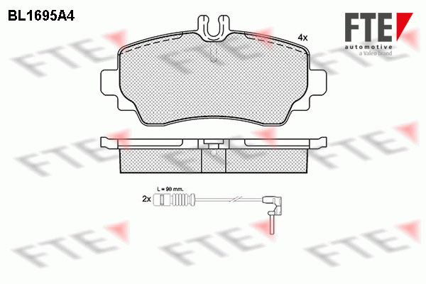 Kit de plaquettes de frein, frein à disque