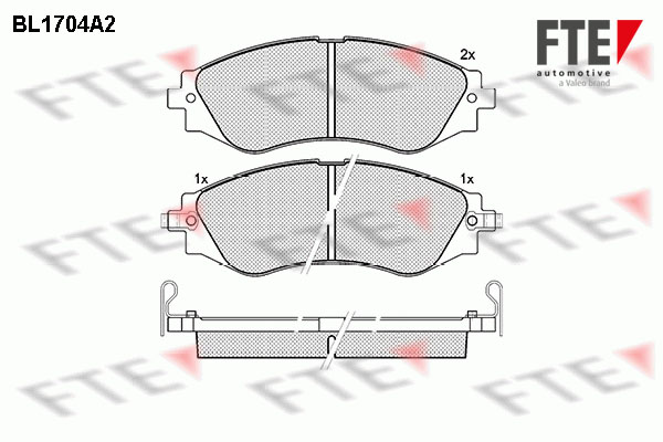 Kit de plaquettes de frein, frein à disque