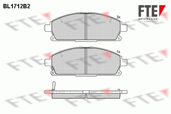 Kit de plaquettes de frein, frein à disque