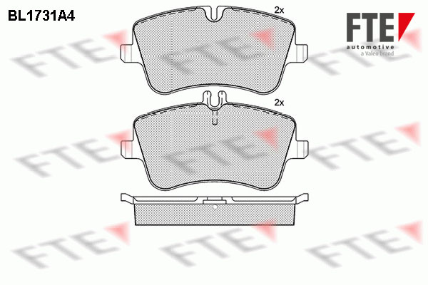 Kit de plaquettes de frein, frein à disque