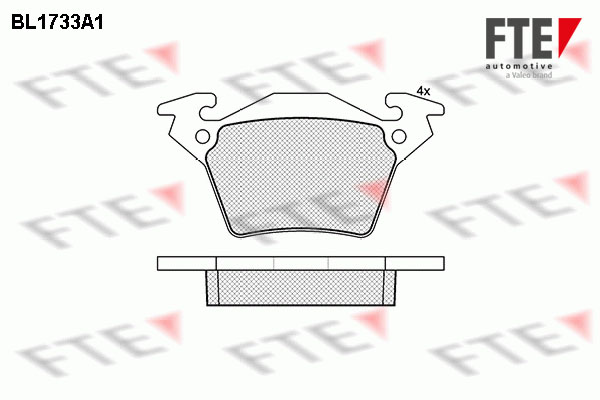 Kit de plaquettes de frein, frein à disque